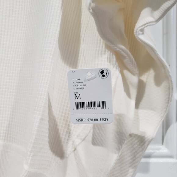 Free People Women's Santa Clara Thermal Long Sleeve Pullover White Size M - Picture 7 of 10